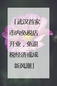 武汉首家市内免税店开业，免退税经济或成新风潮