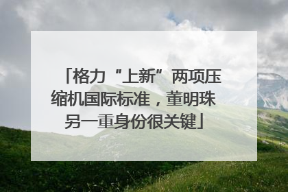 格力“上新”两项压缩机国际标准，董明珠另一重身份很关键