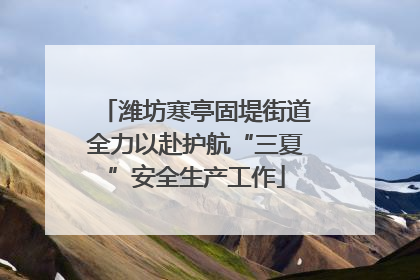 潍坊寒亭固堤街道全力以赴护航“三夏”安全生产工作
