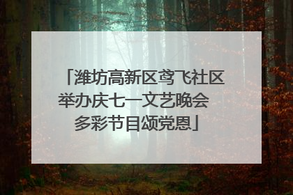 潍坊高新区鸢飞社区举办庆七一文艺晚会 多彩节目颂党恩