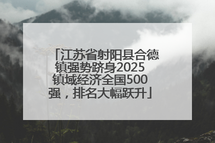 江苏省射阳县合德镇强势跻身2025镇域经济全国500强，排名大幅跃升