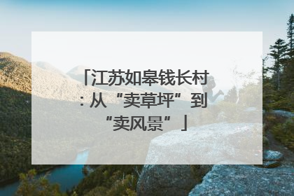 江苏如皋钱长村：从“卖草坪”到“卖风景”