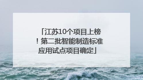 江苏10个项目上榜！第二批智能制造标准应用试点项目确定