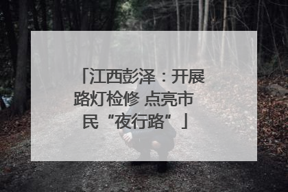 江西彭泽：开展路灯检修 点亮市民“夜行路”