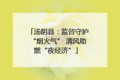 汤阴县：监督守护“烟火气” 清风助燃“夜经济”