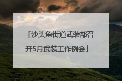 沙头角街道武装部召开5月武装工作例会