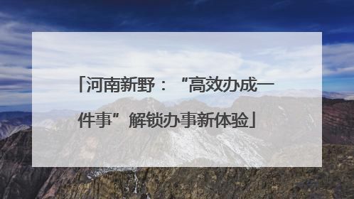 河南新野：“高效办成一件事”解锁办事新体验