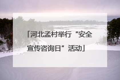 河北孟村举行“安全宣传咨询日”活动