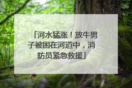 河水猛涨！放牛男子被困在河道中，消防员紧急救援