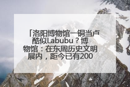 洛阳博物馆一铜当卢酷似Labubu？博物馆：在东周历史文明展内，距今已有2000多年历史