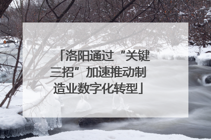 洛阳通过“关键三招”加速推动制造业数字化转型