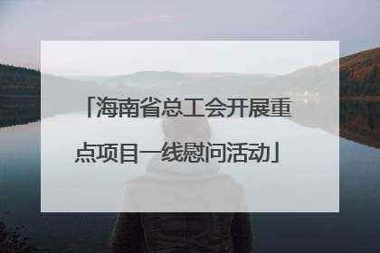 海南省总工会开展重点项目一线慰问活动