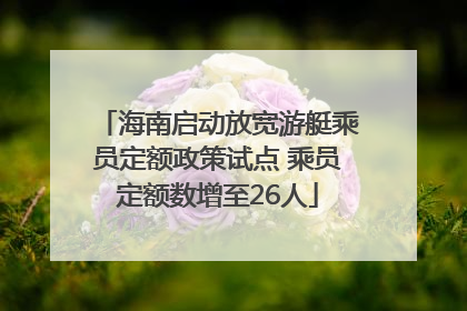 海南启动放宽游艇乘员定额政策试点 乘员定额数增至26人