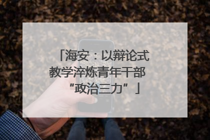 海安：以辩论式教学淬炼青年干部“政治三力”