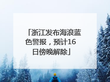浙江发布海浪蓝色警报，预计16日傍晚解除