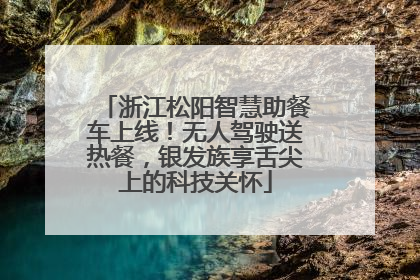 浙江松阳智慧助餐车上线！无人驾驶送热餐，银发族享舌尖上的科技关怀