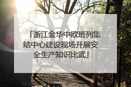 浙江金华中欧班列集结中心建设现场开展安全生产知识比武