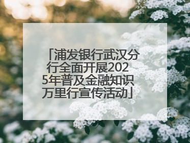 浦发银行武汉分行全面开展2025年普及金融知识万里行宣传活动