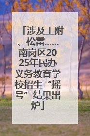 涉及工附、松雷……南岗区2025年民办义务教育学校招生“摇号”结果出炉
