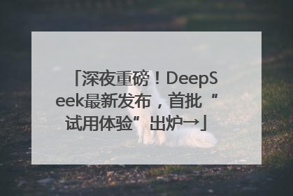 深夜重磅！DeepSeek最新发布，首批“试用体验”出炉→