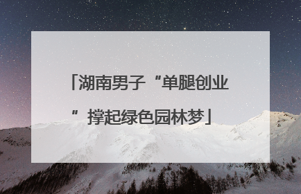 湖南男子“单腿创业”撑起绿色园林梦