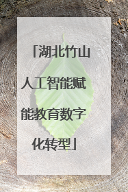 湖北竹山人工智能赋能教育数字化转型