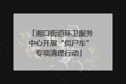 湘口街道环卫服务中心开展“僵尸车”专项清理行动