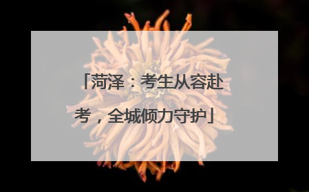 菏泽：考生从容赴考，全城倾力守护