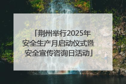 荆州举行2025年安全生产月启动仪式暨安全宣传咨询日活动