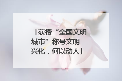 获授“全国文明城市”称号文明 兴化，何以动人