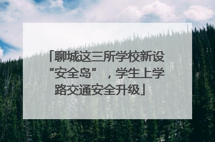 聊城这三所学校新设“安全岛”，学生上学路交通安全升级