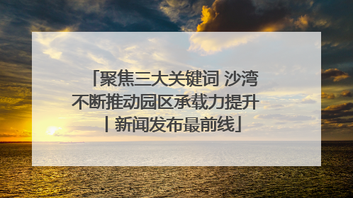 聚焦三大关键词 沙湾不断推动园区承载力提升丨新闻发布最前线