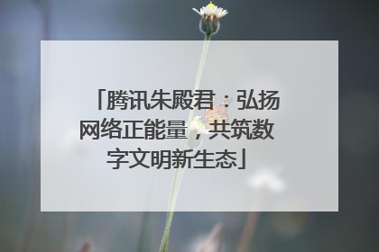腾讯朱殿君：弘扬网络正能量，共筑数字文明新生态