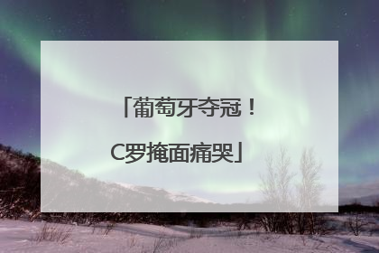葡萄牙夺冠！C罗掩面痛哭