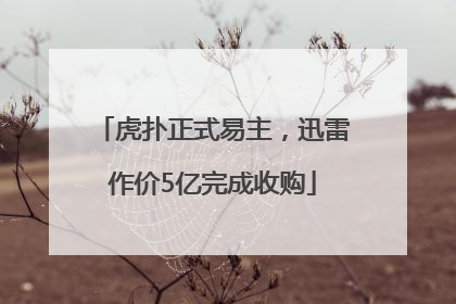 虎扑正式易主，迅雷作价5亿完成收购