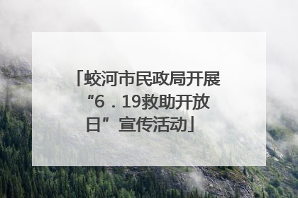 蛟河市民政局开展“6．19救助开放日”宣传活动