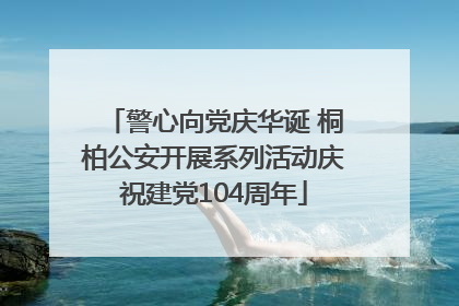 警心向党庆华诞 桐柏公安开展系列活动庆祝建党104周年