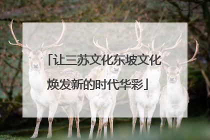 让三苏文化东坡文化焕发新的时代华彩