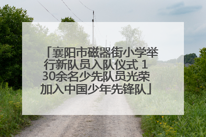 襄阳市磁器街小学举行新队员入队仪式 130余名少先队员光荣加入中国少年先锋队