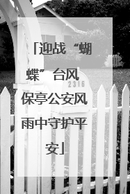 迎战“蝴蝶”台风 保亭公安风雨中守护平安