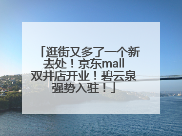 逛街又多了一个新去处！京东mall双井店开业！碧云泉强势入驻！