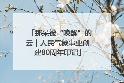 那朵被“唤醒”的云｜人民气象事业创建80周年印记