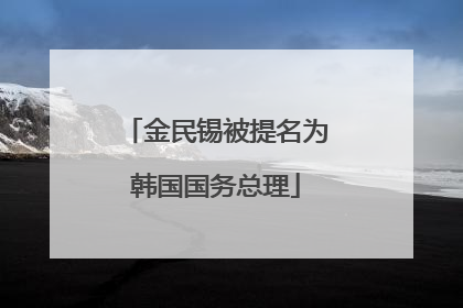 金民锡被提名为韩国国务总理
