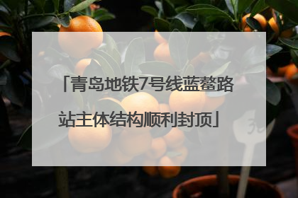 青岛地铁7号线蓝鳌路站主体结构顺利封顶