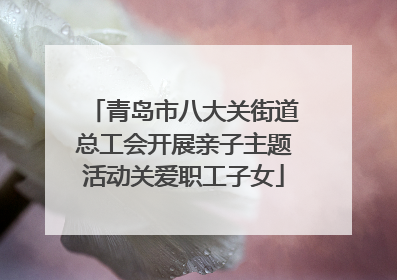 青岛市八大关街道总工会开展亲子主题活动关爱职工子女