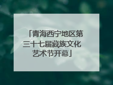 青海西宁地区第三十七届藏族文化艺术节开幕