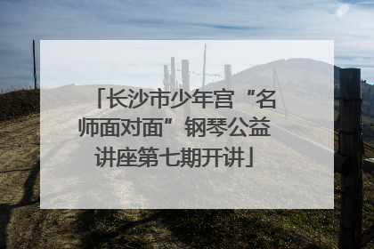 长沙市少年宫“名师面对面”钢琴公益讲座第七期开讲