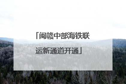 闽赣中部海铁联运新通道开通