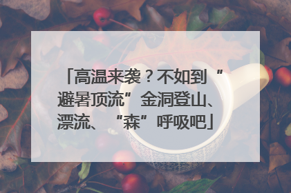 高温来袭？不如到“避暑顶流”金洞登山、漂流、“森”呼吸吧