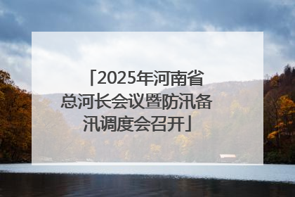 2025年河南省总河长会议暨防汛备汛调度会召开